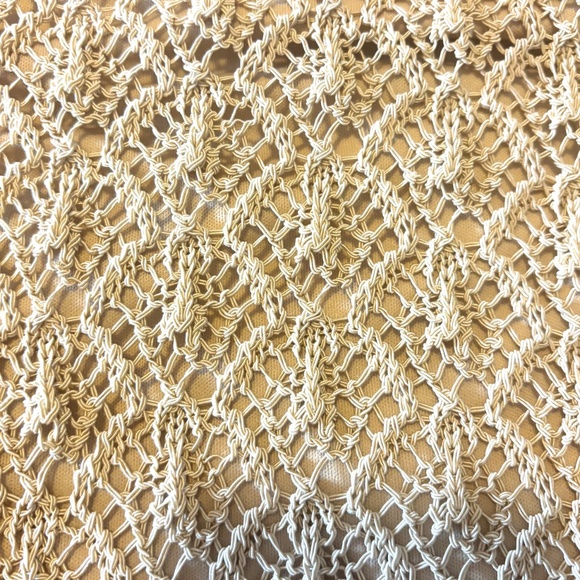 Zara cream sand boho crochet knit short sleeves long dress limited edition NWT - Picture 4 of 14